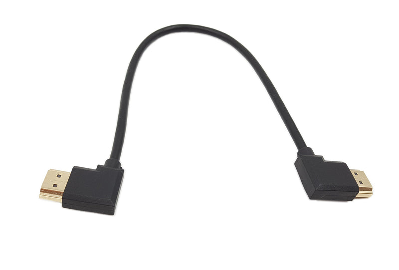 SinLoon Gold Plated High Speed 90 Angle Right HDMI Male to Left HDMI Male Adapter Cable Supports Ethernet, 3D and Audio Return (0.3M R-L)