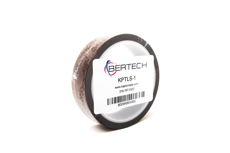 Bertech Low Static Polyimide Tape, 1" Wide x 36 Yards Long, 1 Mil Thick on a 3" Core 1 Inches