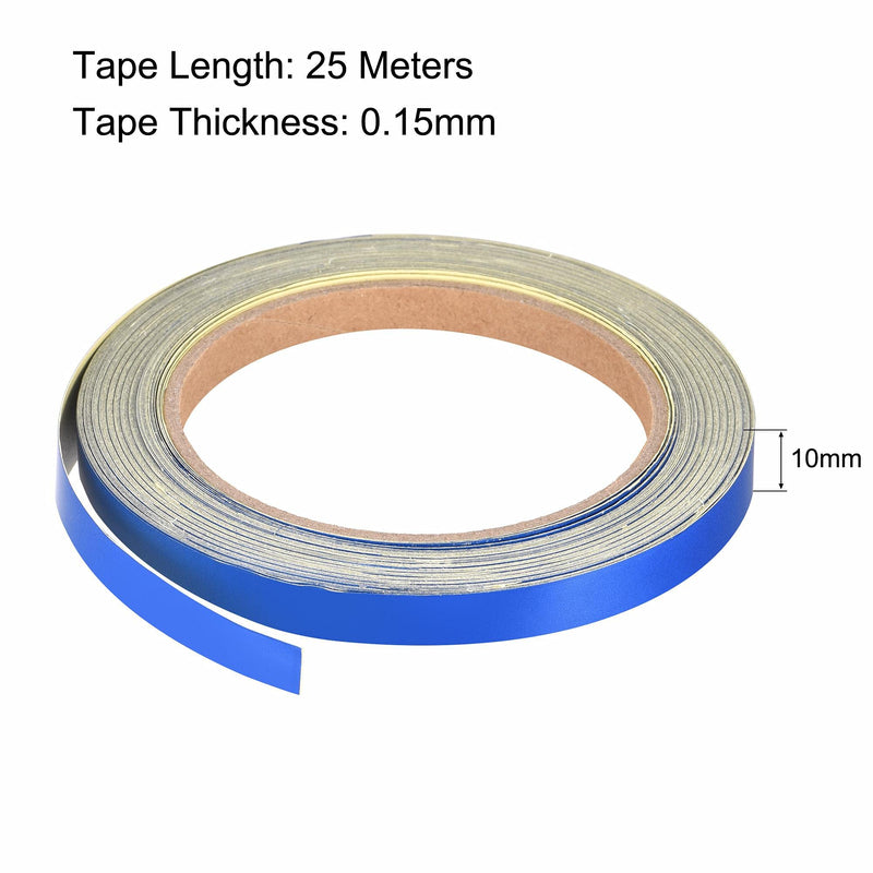 uxcell Reflective Tape Blue, 10mm x 25m, Outdoor Waterproof Warning Tape for Bikes, RV, and Boat Striping Marking