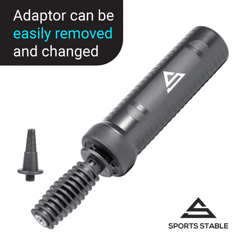 Sports Stable Exercise Ball Pump, Dual Inflation Manual Air Pump for Your Yoga and Pilates Ball, Pool Inflatables, and Party Balloons
