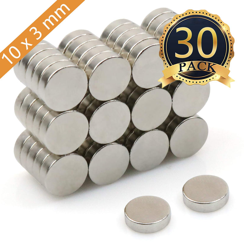 FINDMAG 30pcs Fridge Magnets, DIY Multi-Use Small Round Magnets, Premium Brushed Nickel Pawn Style Magnetic Push Pins, Office Magnets, Whiteboard Magnets, Refrigerator Magnets 10x3-30p