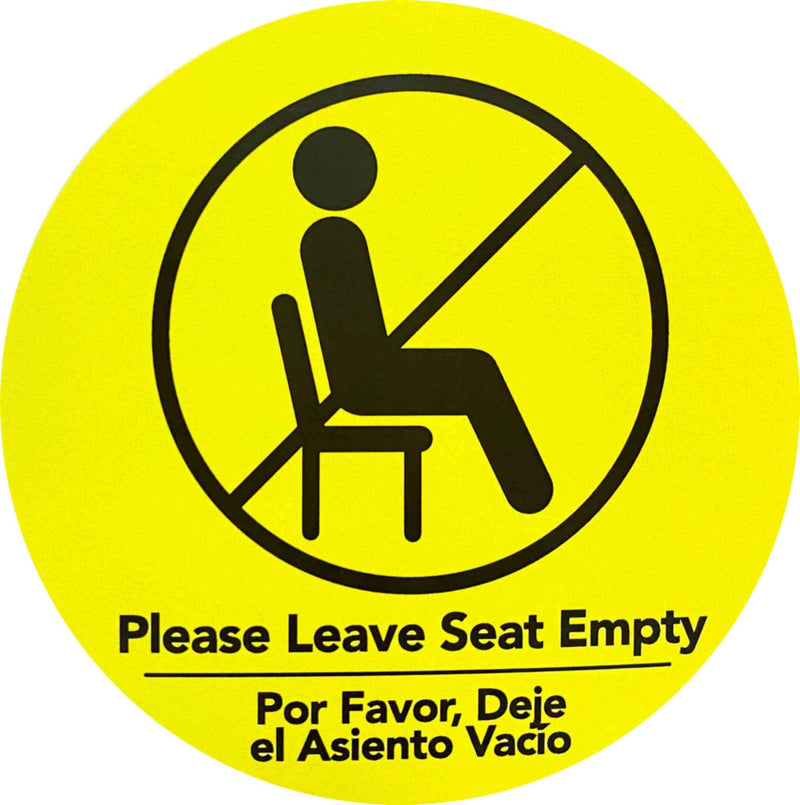 Please Leave This Seat Empty Social Distancing Labels Removable Adhesive 3 Inch 100 Total Labels