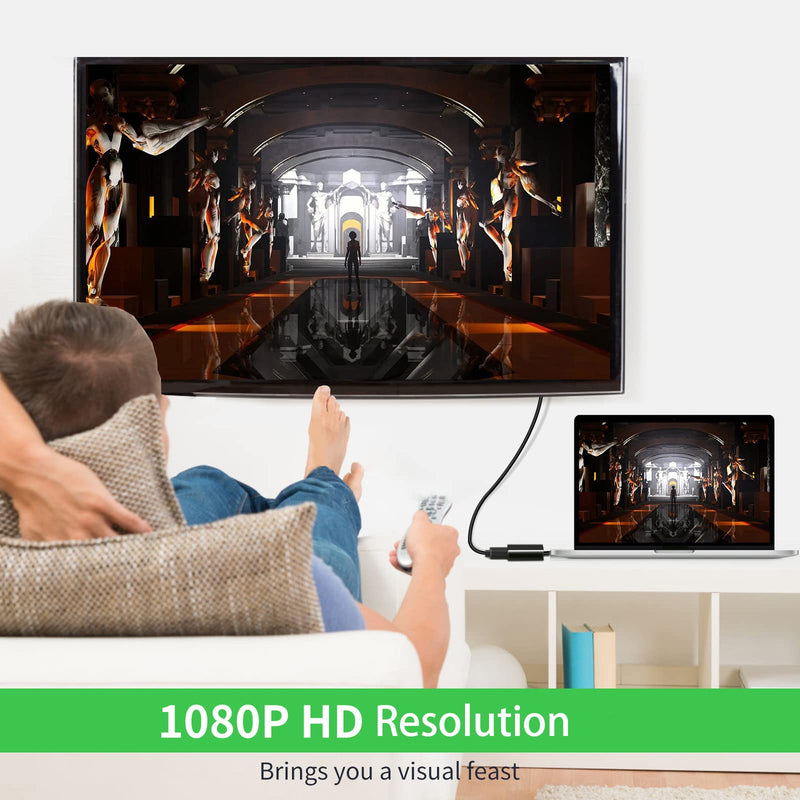 VGA to HDMI Adapter, 1080P VGA Male to HDMI Female Converter for Computer, Desktop, Laptop, PC, Desktop, Monitor, Projector, HDTV