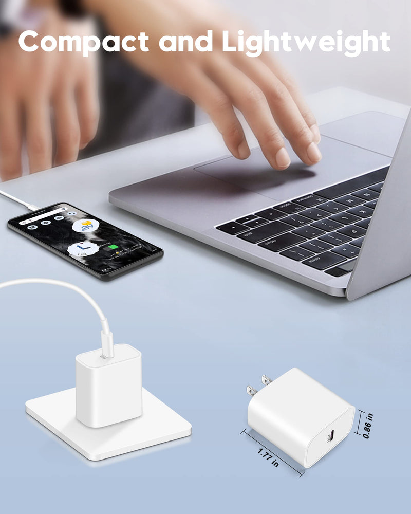 20W Apple Fast Charger for 2022/2021/2020/2018 iPad Pro 12.9/11, iPad 10th Generation, iPad Air 5th/4th, iPad Mini 6, 2Pack USB C Wall Charger Block Type C Fast Charging Plug with 6FT USB C to C Cable 6FT iPad charger 2Pack