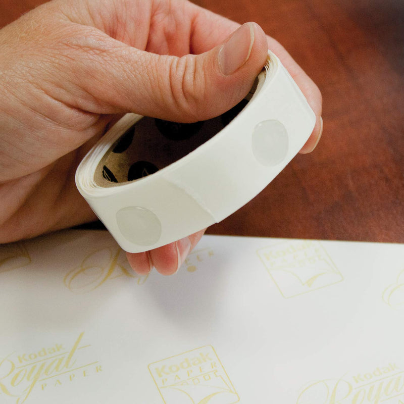 Glue Dots Double-Sided Permanent All Purpose Dots, 1/2'', Clear, Roll of 300 (35340E) All Purpose Roll