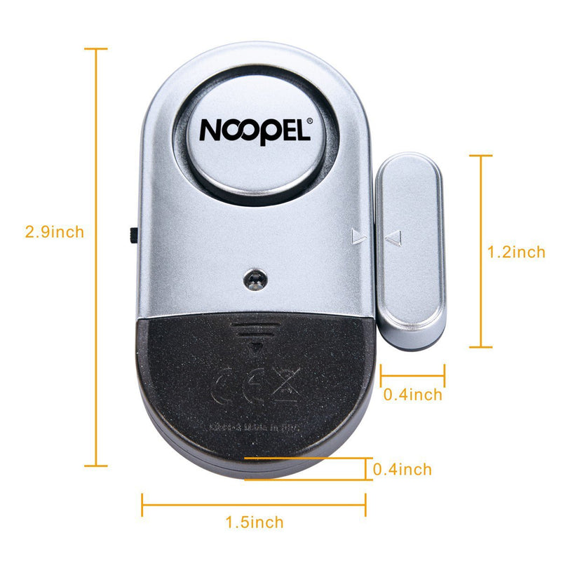 Window Door Alarms 4 Pack Noopel Pool Alarms for Doors Magnetic Entry Sensor Burglar Alert 120DB Loud for Home Security Kids Safety