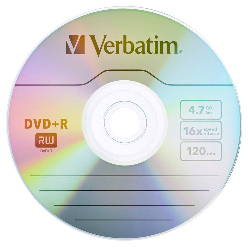 Verbatim DVD+R Blank Discs AZO Dye 4.7GB 16X Recordable Disc - 25 Discs Spindle 25pk Spindle Standard Packaging