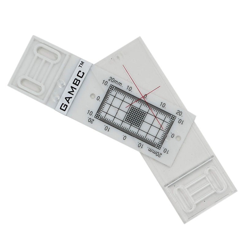 Pack of 3 - GAMBC® Manual Wall Crack Gauge - Crack Monitoring Protocol - Crack Monitor for Measuring and Recording Lesions and Cracks in Flat Masonry Surfaces 3