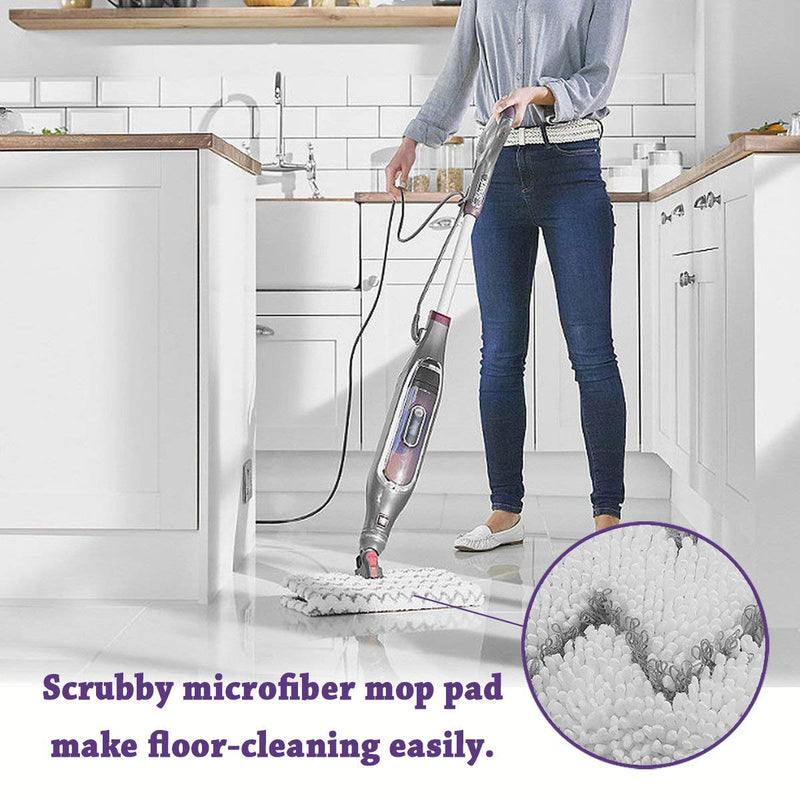 F Flammi Microfiber Steam Mop Pad for Shark Genius Lift-Away Pro Steam Mop S5003D S5002Q S5003A S6001W S6001WM S6002 S6002C S6003D S6003 S3973 S3973D S3973WM Washable Reusable Replacement Mop Head 2