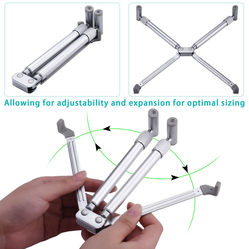 Jubor Laptop Base Stand for MacBook Pro Computer Lap Notebook, Adjustable Laptop Riser Cooling Aluminium Ventilated Portable Foldable Ergonomic Holder for 13" 15" 17" Screen