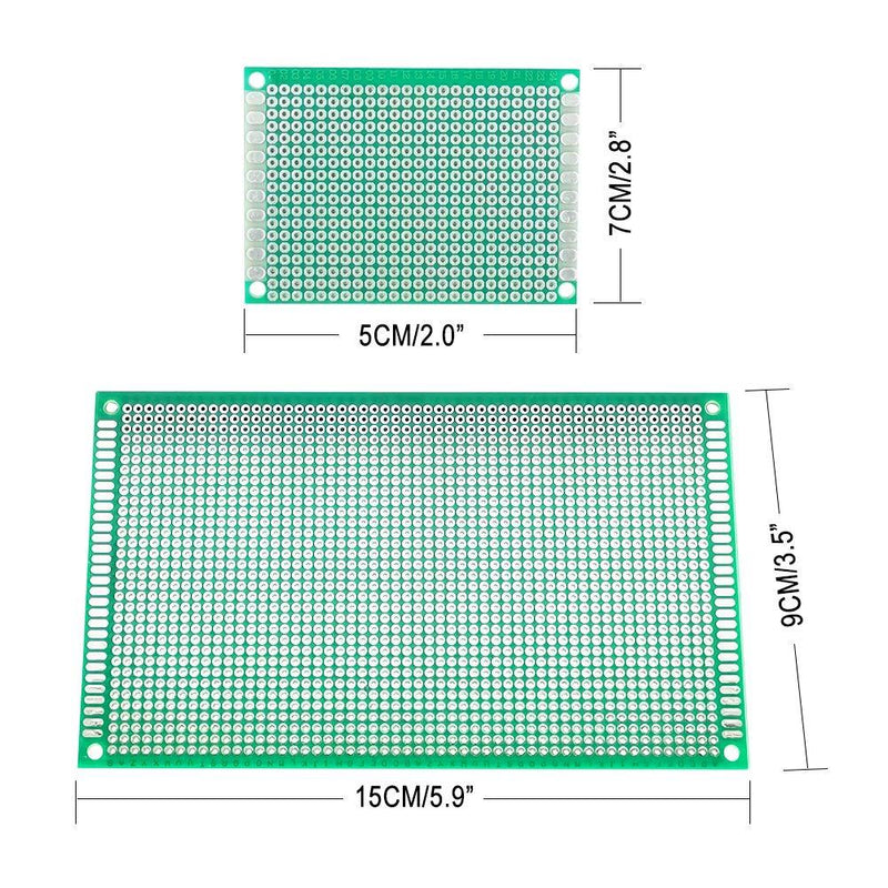 YUNGUI PCB Board Kit,11 Pieces Blank Circuit Board Large Prototype Board for Soldering and Electronic Project Compatible with Arduino Kits