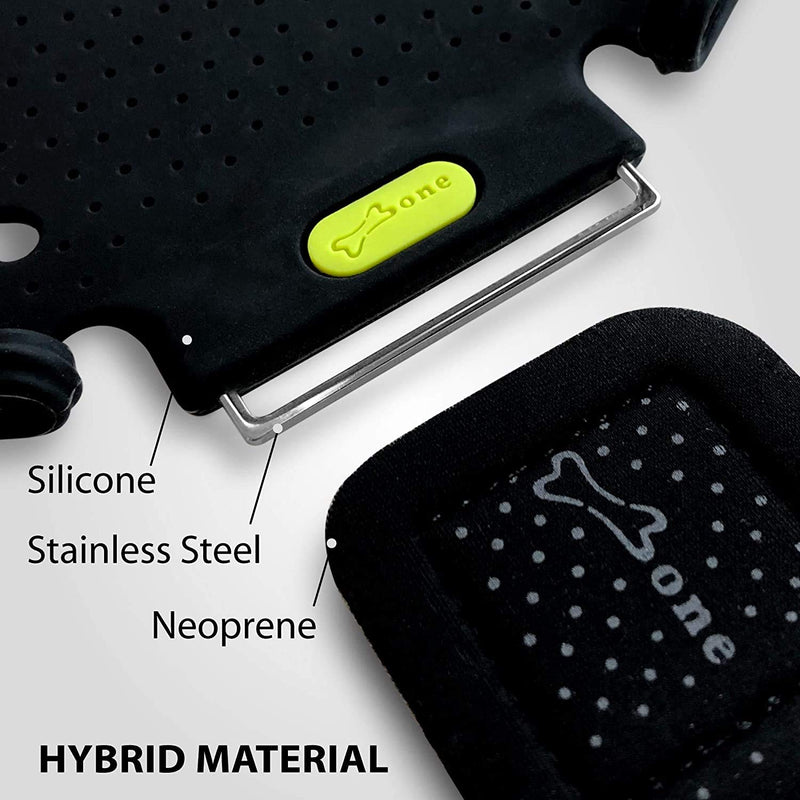 Bone Run Tie Running Armband Phone Holder, Cell Phone Arm Band for iPhone 13 12 11 Pro Max Mini XS XR X 8 7 6 Plus Samsung Galaxy S10 S9 S8 Smartphone (Combo Set/ Black/ 6.3-7.5"+ 7.9-9.8"+ 9.8-14") Combo Set (All 3 Sizes)