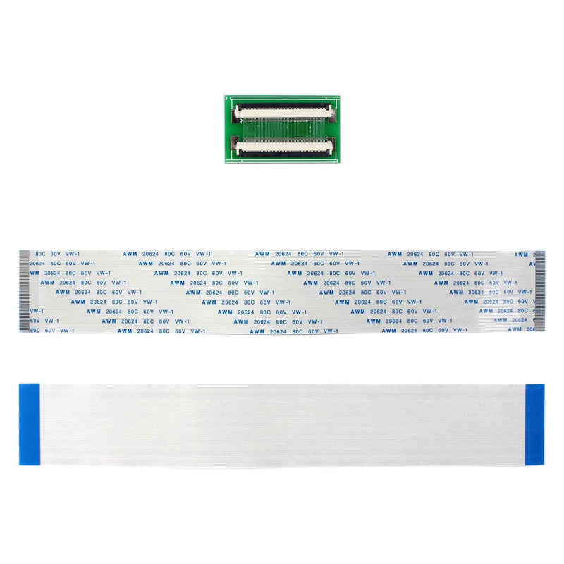 VSDISPLAY 60Pin to 60Pin ZIF 0.5mm Pitch Connector Adapter with Extension Flat Cable FFC Extend(200mm)