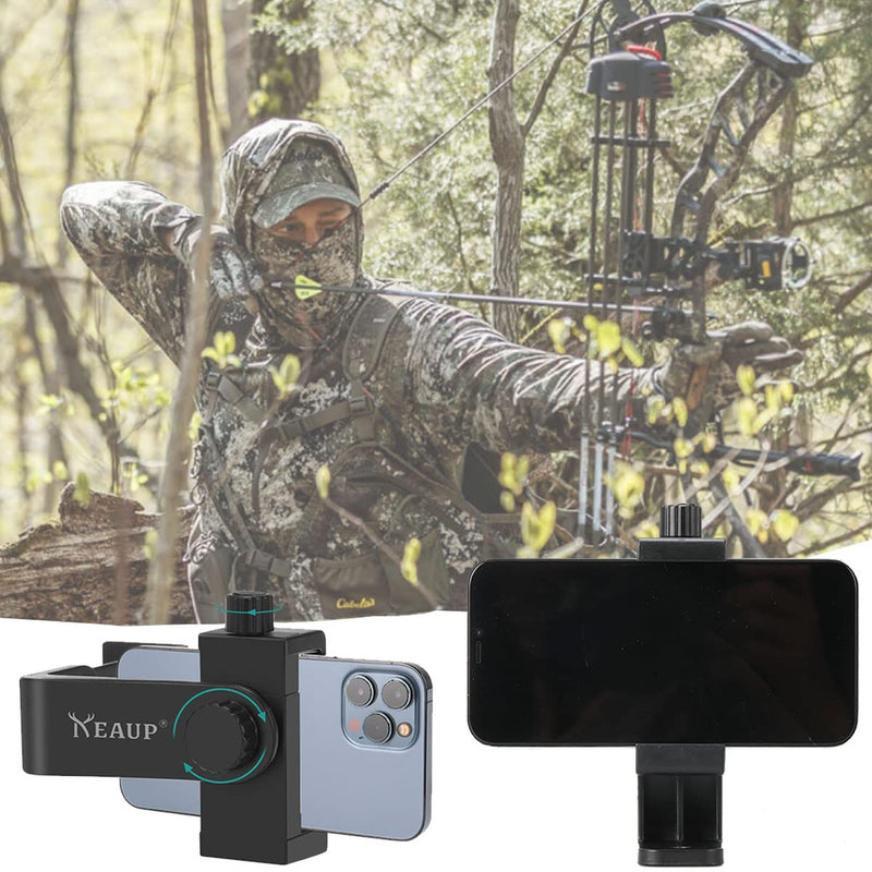 KEAUP Universal Cell Phone Holder Mount 360° Smartphone Compound Bow Adapter for Smartphone Camera 2 Installation Methods