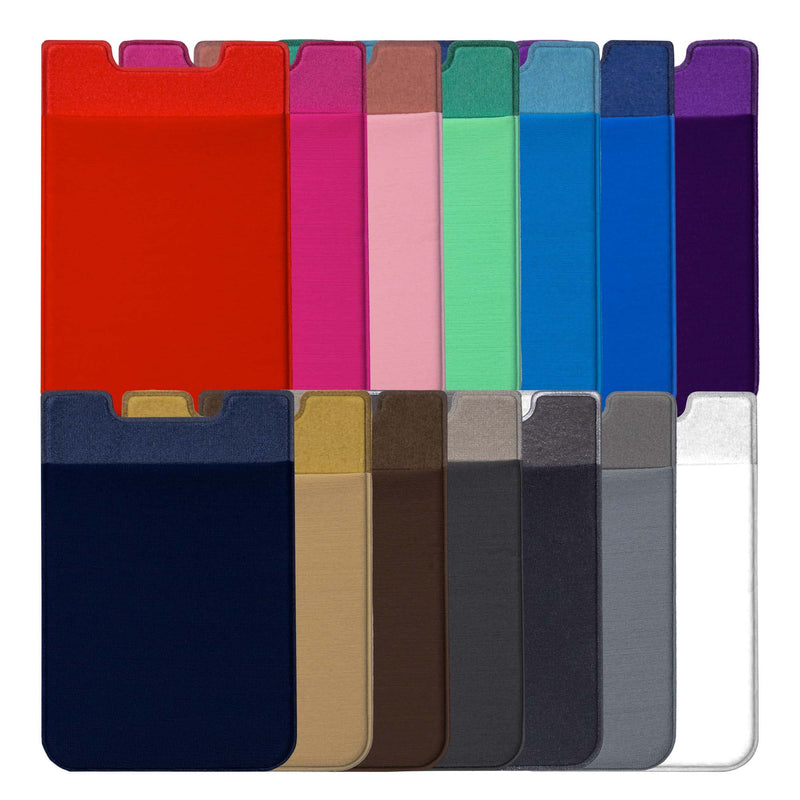 Elastic Phone Card Holder Pocket, Stick-On Wallet, Adhesive Credit Card Pouch, Compatible With iPhone And Samsung Galaxy â€“ Beige