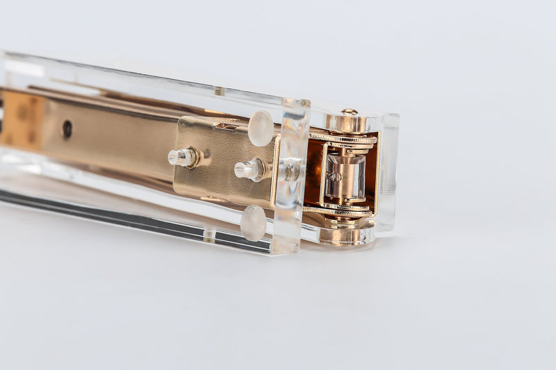 Clear Gold Toned Acrylic Stapler by Draymond Story - Fits Standard Staples (24/6 or 26/6) - Graduation Gifts Gold