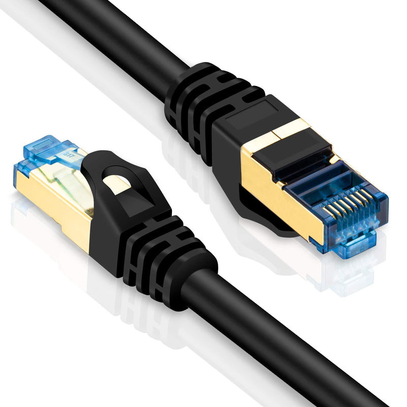 Cat 7 Ethernet Cable 15 ft, Hftywy Ethernet Cable 26AWG Heavy-Duty Cat 7 Internet Network Computer Patch Cord RJ45 Network Cable Cat7 LAN Cable for PC Laptop Modem Router