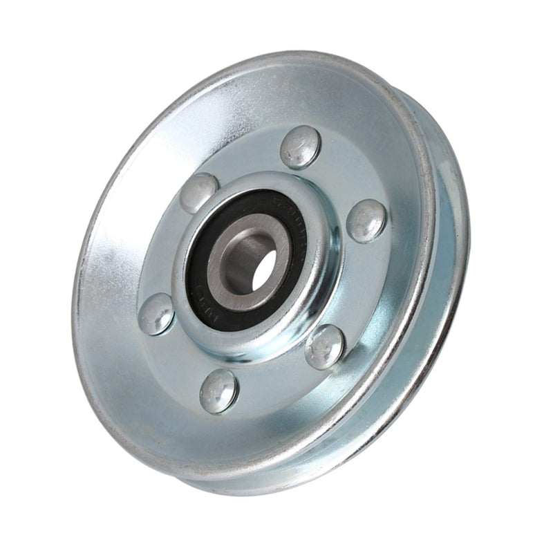 BQLZR 73x10mm Silver Iron Bearing Steel Cable Pulley V-Shape Wheel Bearing Idler Pulley Load-Bearing 215KG for Gym Equipment Garage Door Opener