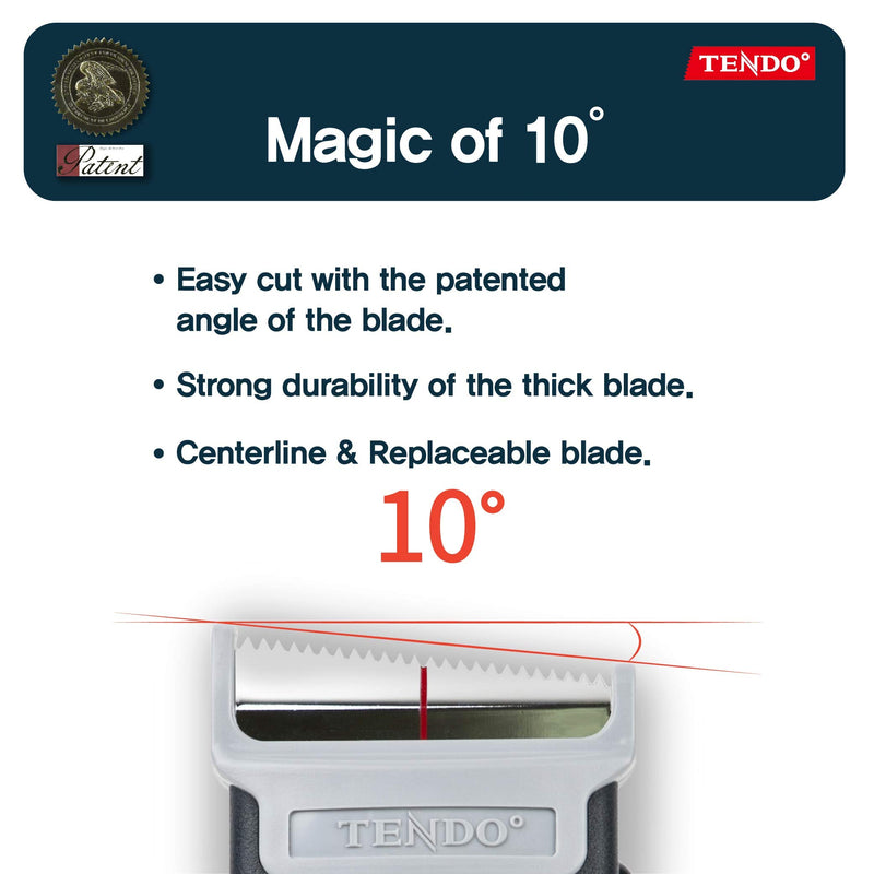 Packing Tape Dispenser: TENDO° Home & Office Line – Great for Box Sealing, Packaging, Shipping & Moving with Patented 10° Sloped Chromium Blades, 1.77’’ ~ 2’’ X 109 yd. - SY-123_Navy SY-123