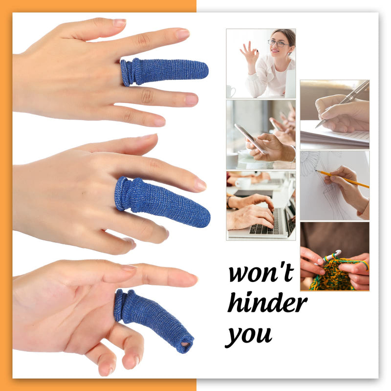 20 Pack First Aid Tublar Bandage Finger Roll Tubular Bandage Dressings Finger Bandage Tubular Finger Dressings Finger Cots Buddies Blue White Bandages for Finger Sprains and Swelling 15 x 600mm