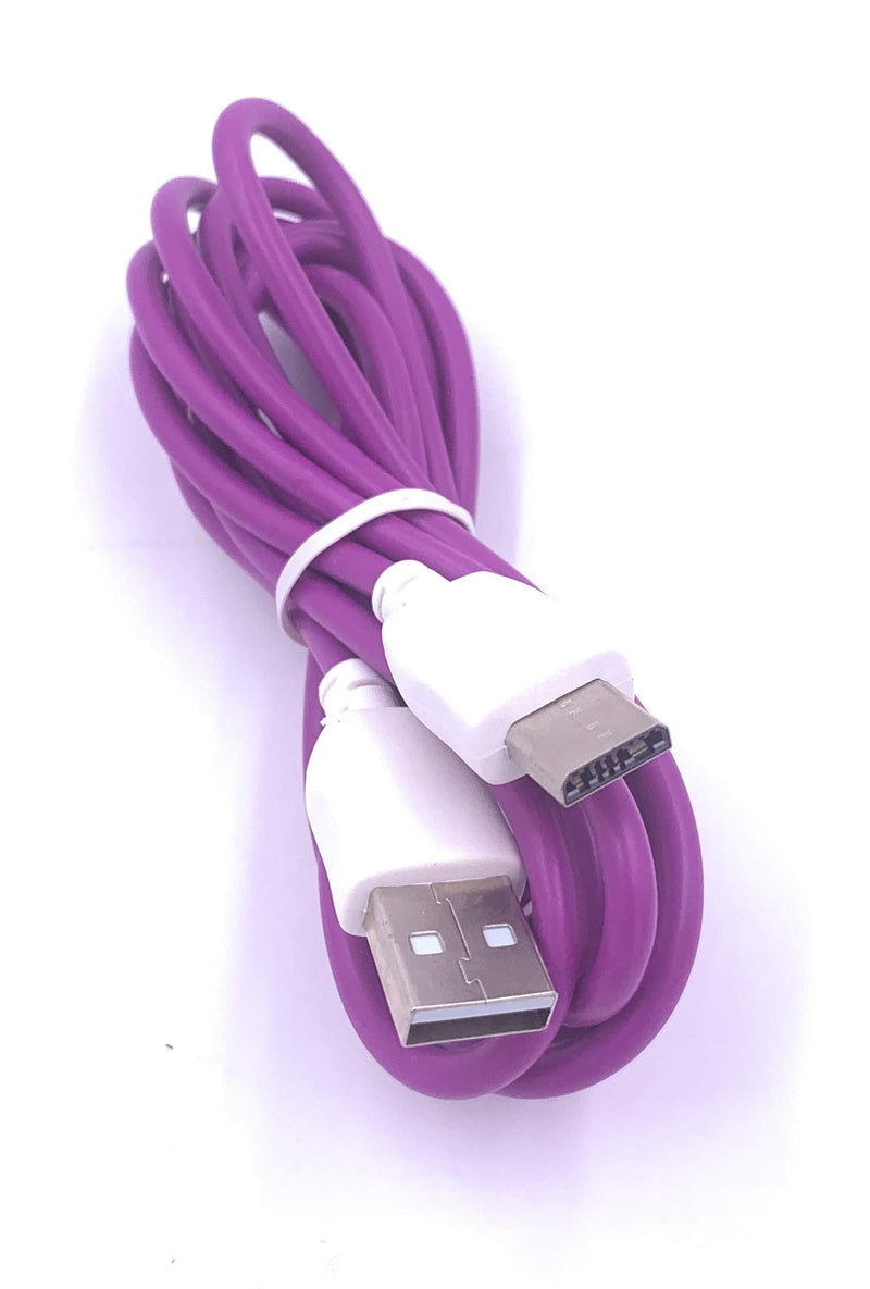 Xcivi USB Charger Cable Cord for Fuhu Tablets Nabi DreamTab, nabi 2S, nabi Jr, Jr. S, XD, Elev-8, 6 FT/2m (Purple)