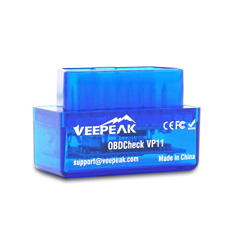 Veepeak Mini Bluetooth OBD2 Scanner for Android, Car OBD II Diagnostic Scan Tool Check Engine Light Code Reader, Supports Torque Pro, OBD Fusion, DashCommand, Car Scanner App