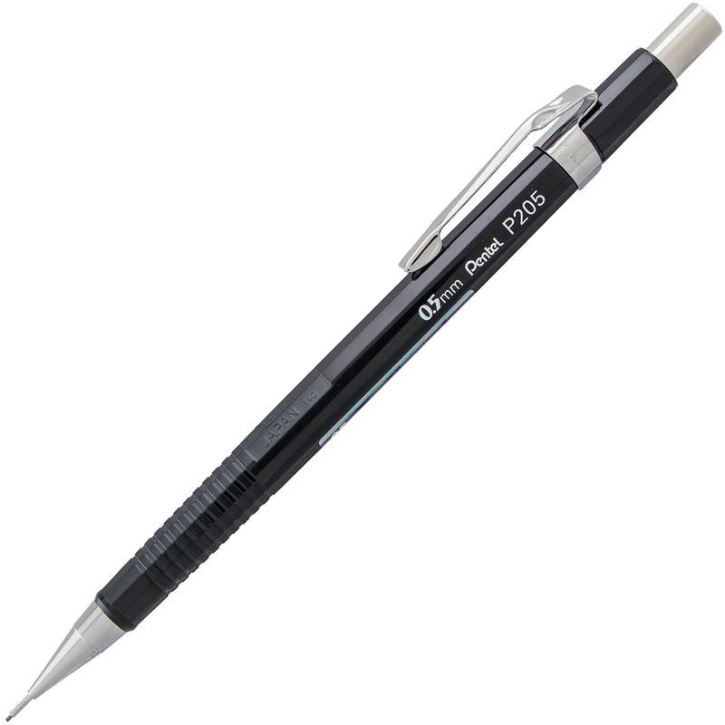 Pentel P205BP2-K6 Sharp Mechanical/Automatic Pencil, 0.5mm, Black, 2 Count (Pack of 1) - Packaging May Vary 2 Count (Pack of 1)