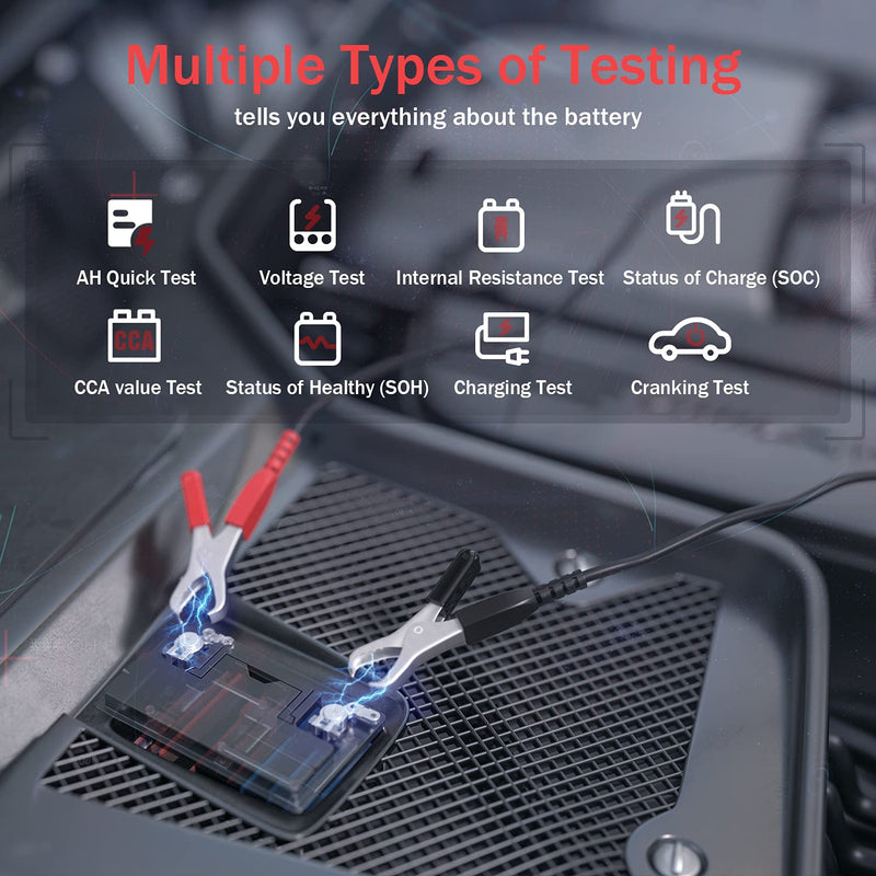 ANCEL BA101 Professional 12V 100-2000 CCA 220AH Automotive Load Battery Tester Digital Analyzer Bad Cell Test Tool for Car/Boat/Motorcycle and More
