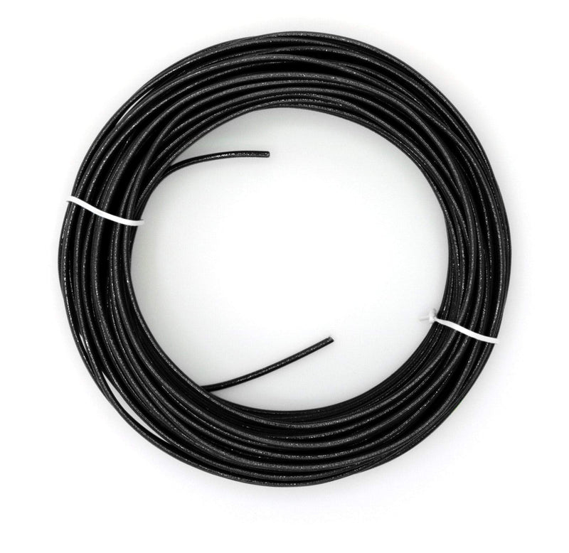 Black THHN Wire - 14 AWG - 10 Feet - Solid Copper Grounding Wire, Proudly Made in America - Ground Protection Satellite Dish Off-Air TV Signal - UV Jacketed Antenna Electrical Shock 10 Feet (3 Meter) Black