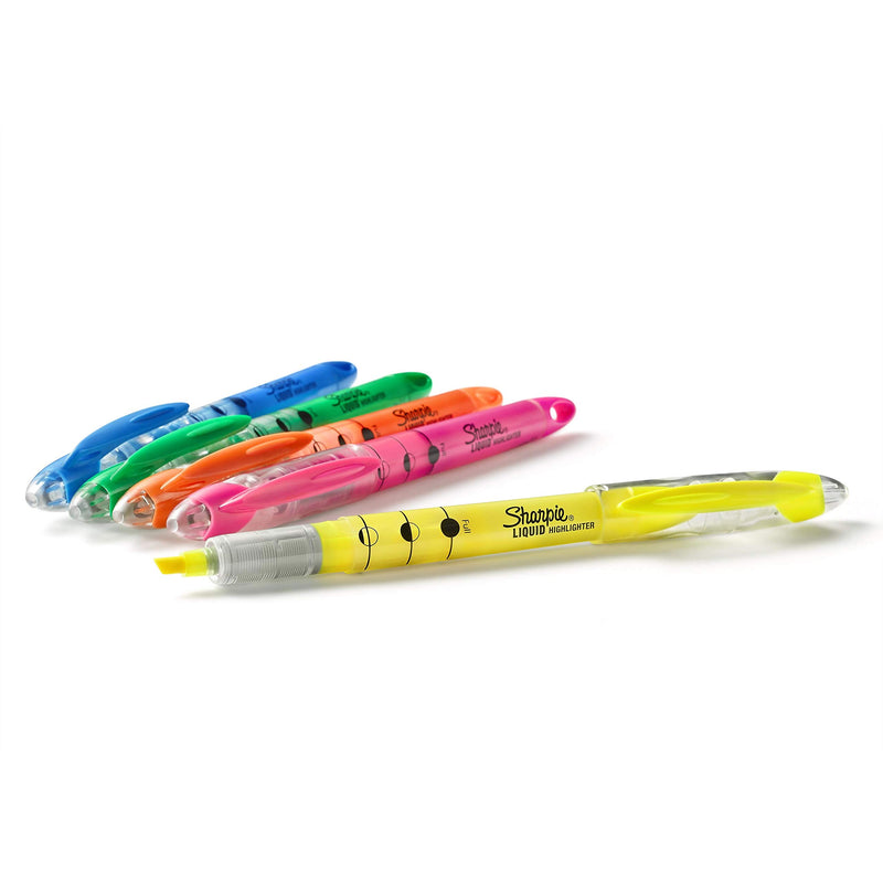 Sharpie Accent Sharpie Pen-Style Highlighters, 5 Colored Highlighters(24575PP) Assorted Colors 5-Count