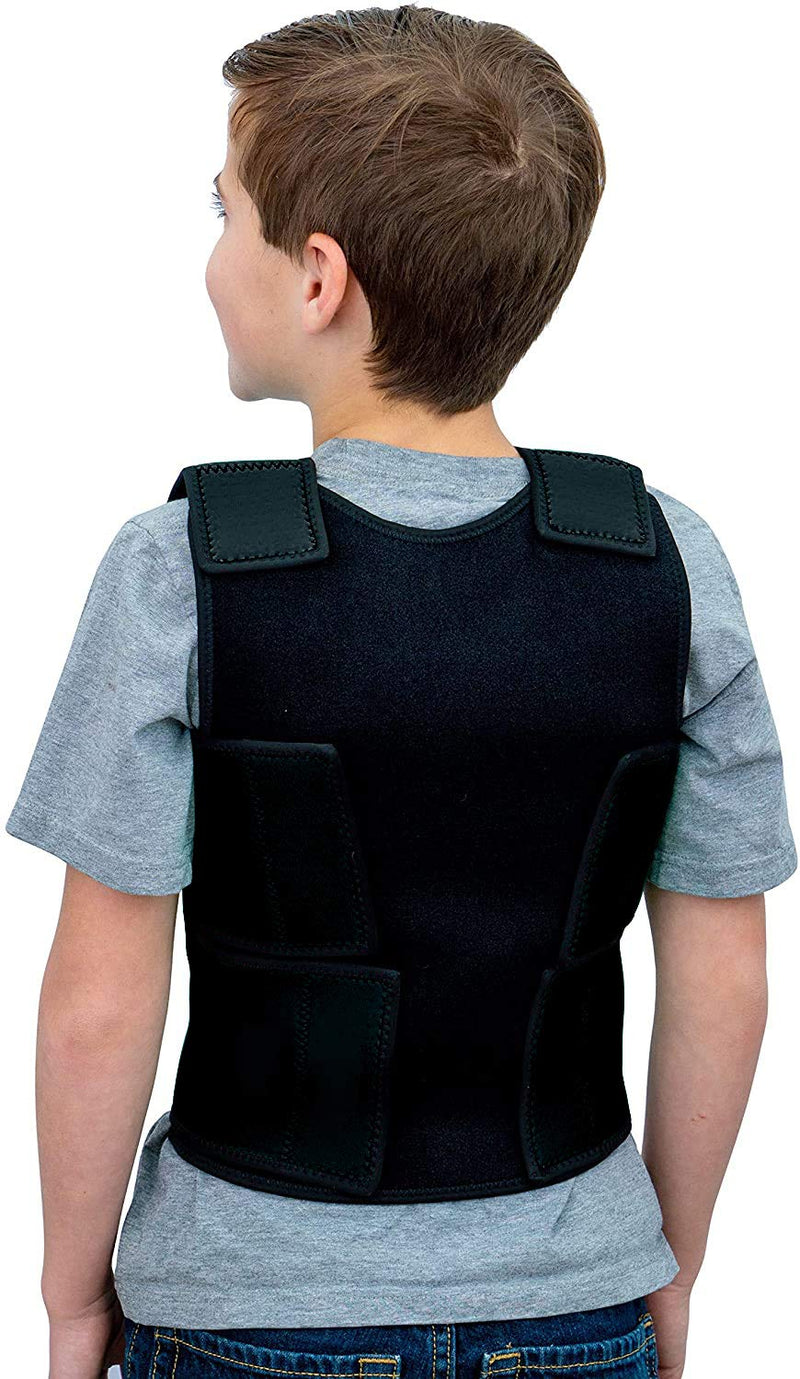 Special Supplies Sensory Compression Vest Deep Pressure Comfort for Autism, Hyperactivity, Mood Processing Disorders, Breathable, Form-Fitting, Kids and Adults (Black, X-Small 14x24 inches) Black X-Small (Pack of 1)