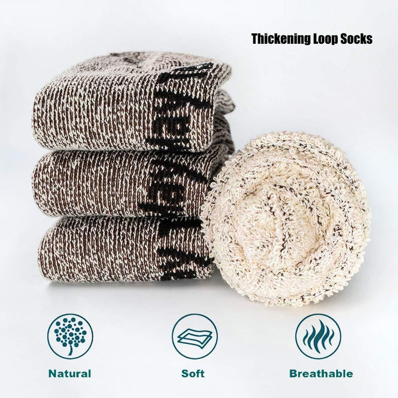 Time May Tell Mens Merino Wool Hiking Cushion Socks Pack (2/4 Pair ,6-13 Size) 2brown,light Grey,dark Grey(4 Pairs) 9.5-13
