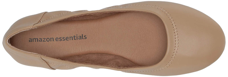 Amazon Essentials Women's Belice Ballet Flat 5 Beige