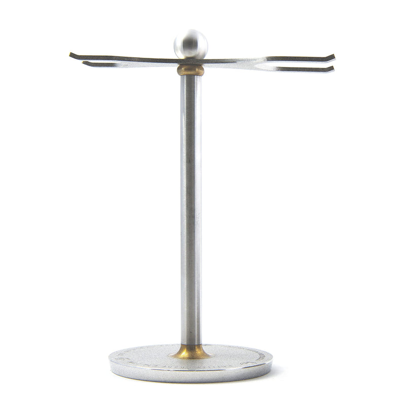 VIKINGS BLADE 'The Admiral' Safety Razor and Brush Stand, Extra Wide Openings (Heavy Duty Distressed Steel)