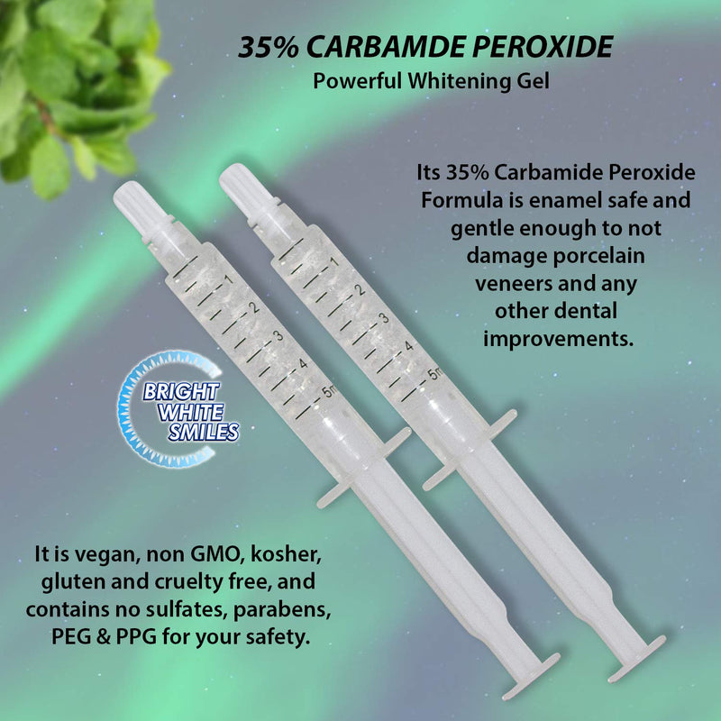Bright White Smiles - 35% Teeth Whitening Kit - Tooth Gel Whitener and Trays Included - Made in The USA - Ships from Oral Care Dental Laboratory