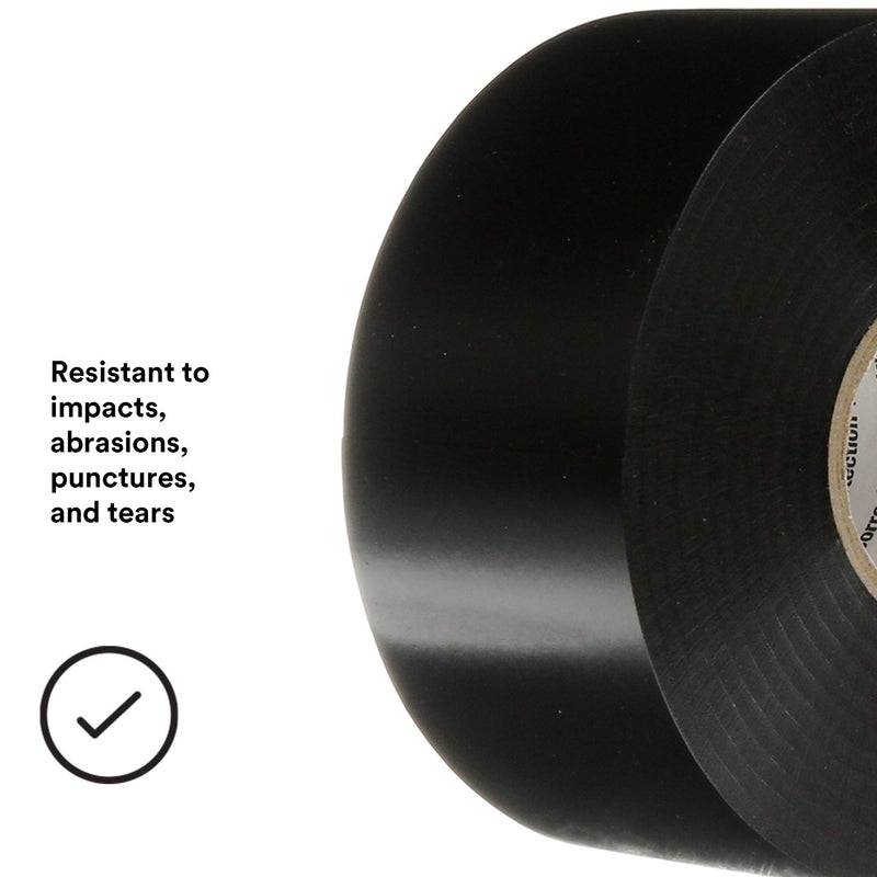 3M Scotchrap Vinyl Corrosion Protection Tape 50, Unprinted, 2 in x 100 ft, Black 2 in x 100 ft Black