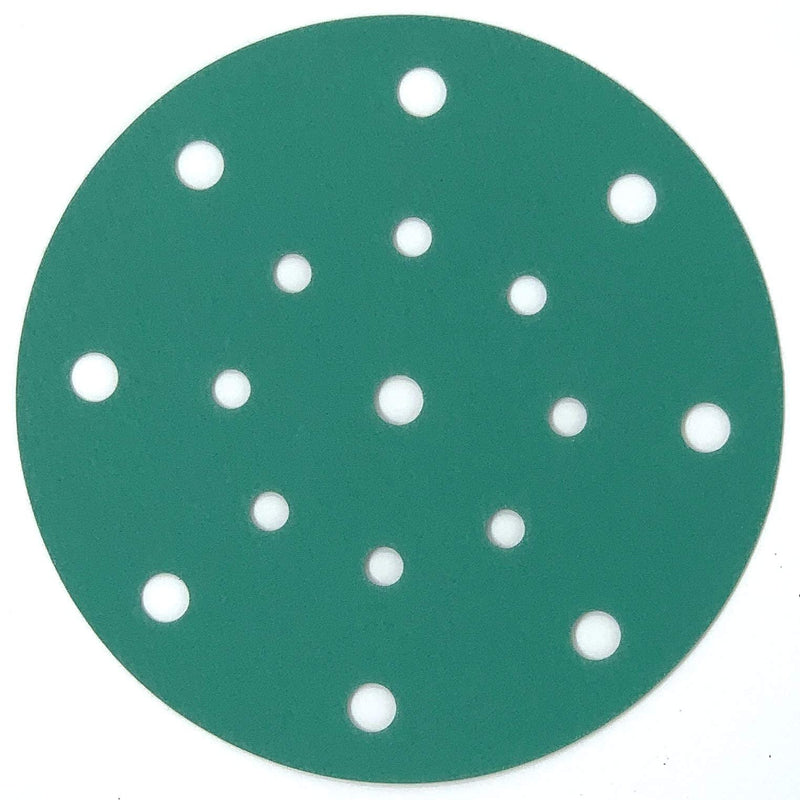 Serious Grit 6-Inch 17-Hole, 180 Grit Sanding Discs - Premium Hook and Loop Heavy Duty Sandpaper for Random Orbital Sanders - 50 PACK BOX