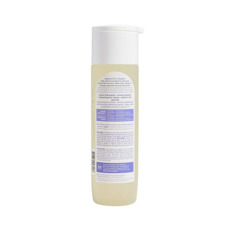 The Honest Company Truly Calming Lavender Shampoo + Body Wash, Tear Free Baby Shampoo + Body Wash, Naturally Derived Ingredients, Sulfate & Paraben Free Baby Wash, 10 Fl Oz 10 Fl Oz (Pack of 1) Dreamy Lavender