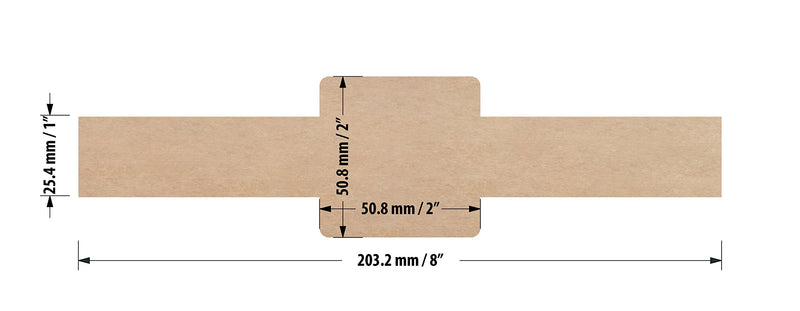 Mr-Label 1”×8” Printable Natural Kraft Brown Wrap Label - Cigar Band Label - for Handmade Lotion Bars Bath Bombs | Gift Label - for Inkjet/Laser Printer (25 sheets/125 Labels) 25 sheets/125 Labels