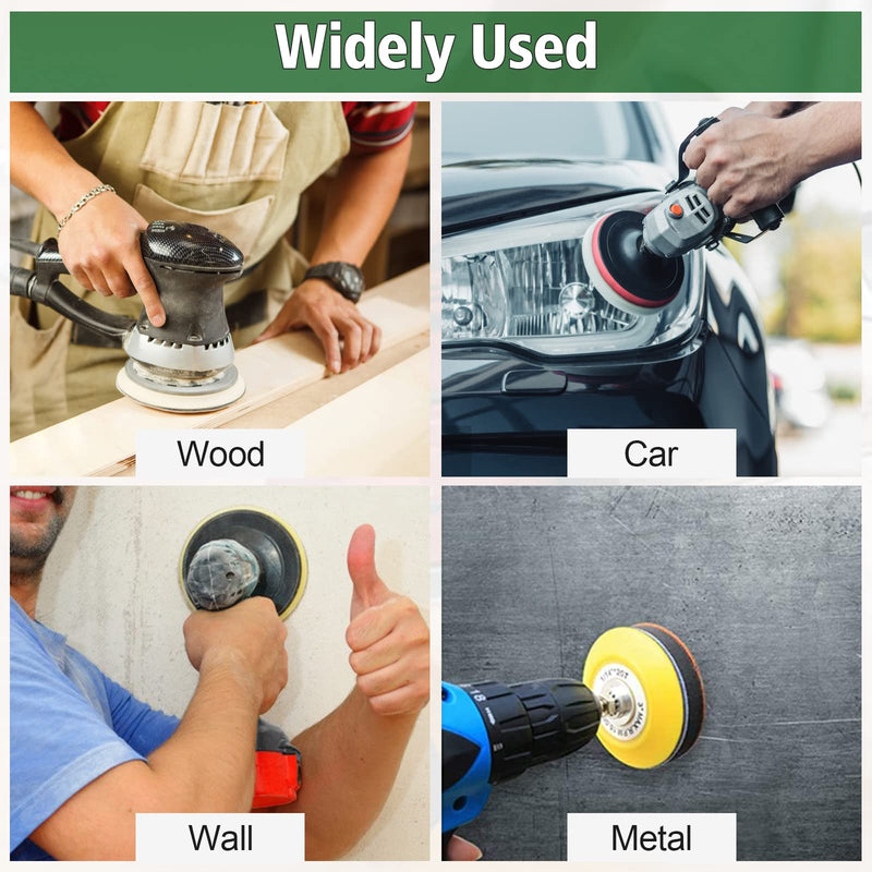 JatilEr Pack of 24 sandpaper 125 mm Velcro, grit 1000/1500/2000/3000/4000/5000 sanding pad round without hole wet dry sanding discs eccentric sander set for car metal wood