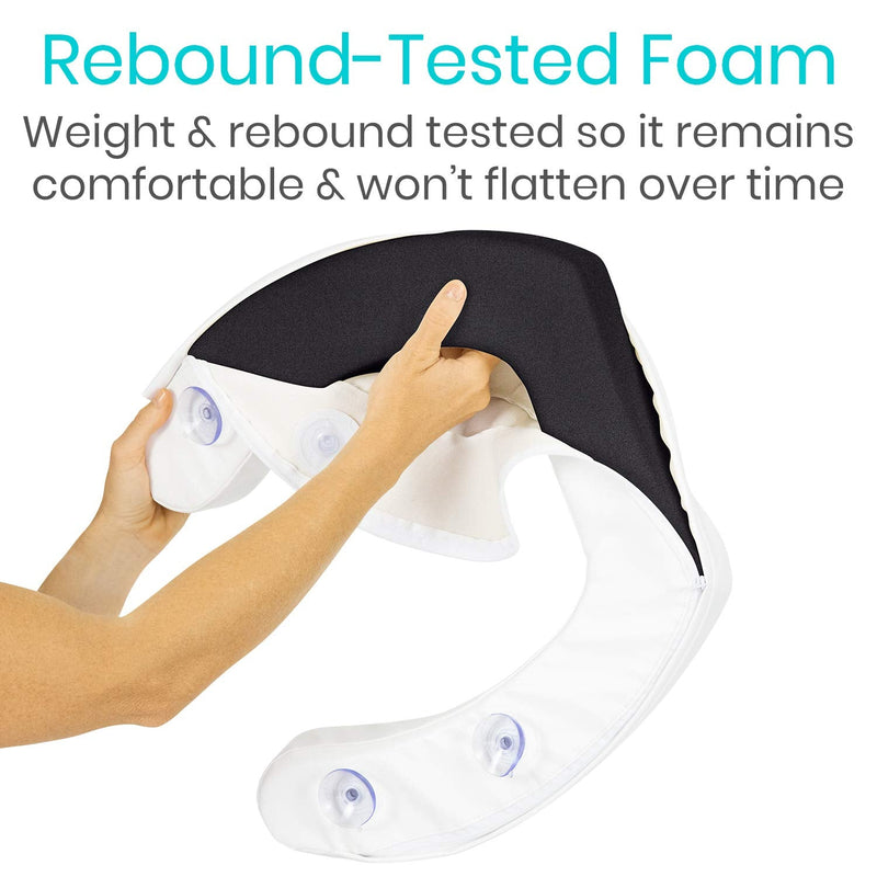 Vive Toilet Seat Cushion - Easy Clean Soft Padded Bathroom Attachment - Elongated, Standard Seats - Comfort and Support Donut for Handicap, Adults, Coccyx Tailbone Pain Relief (2" Cushioned Foam) 2" Cushioned Foam