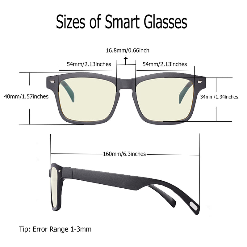 Meagtlva Smart Glasses for Men&Women Wireless Bluetooth Sunglasses Open Ear Music&Hands-Free Calling,Polarized Lenses,IP5 Water-Sweat Proof for Bluetooth Dvieces KY-B