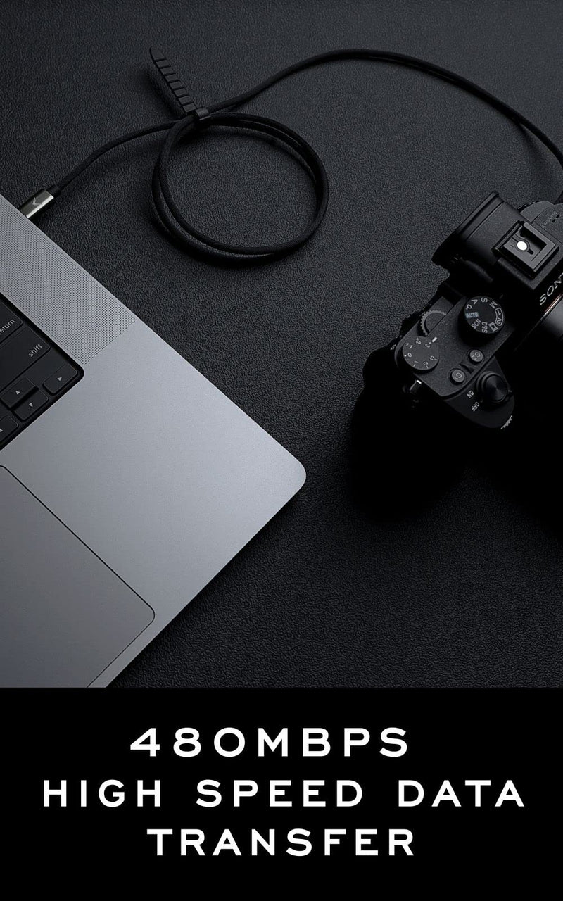 Zeus-X Short USB-C to USB-C Cable 0.33ft/0.1m 60W 20V/3A Type-C Fast Charging Cable QC3.0 QC4.0 Compatible with Samsung, OnePlus, Google Pixel, iPad Pro 0.1 Meters