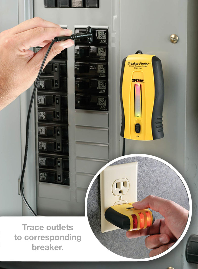 Gardner Bender Sperry Instruments CS61200P Electrical, 120V AC, 60Hz, Includes: CS61200AS Light and Switch, 2 Pc Circuit Breaker Finder and Accessory Kit, As Shown in The Image