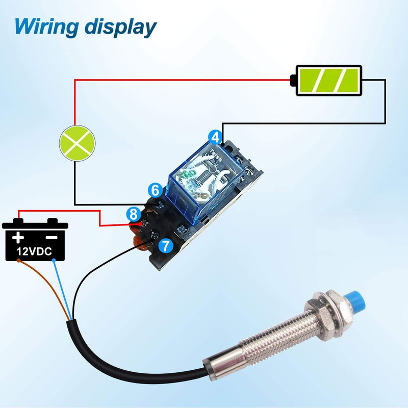 Taiss 1pcs M8 LJ8A3-2-Z/BX Inductive Proximity Sensor Detection Switch NPN NOï¼ˆNormally Openï¼‰ DC6-36V Approach Sensor 2mm Proximity Switch