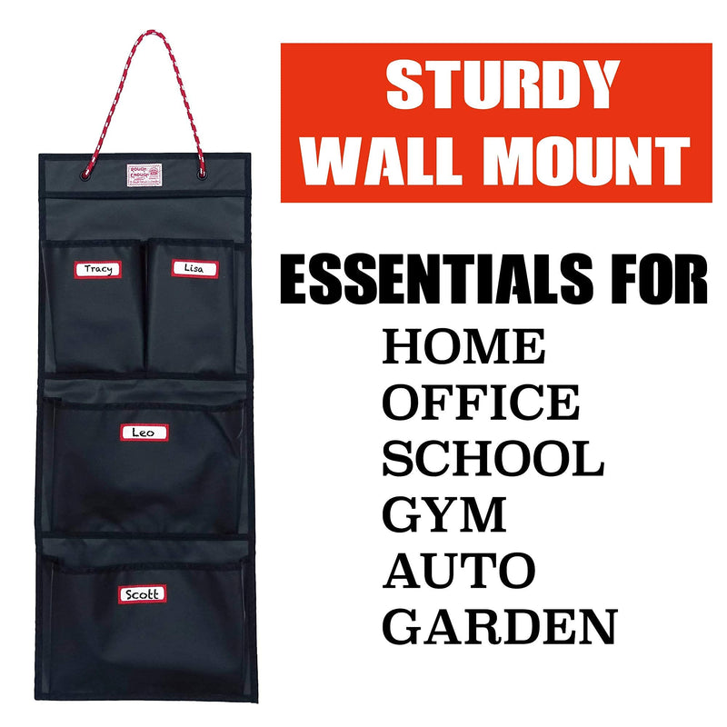Rough Enough Entryway Door Hanging Wall Organizer Police Locker Storage Organizer for Work Home School Office Gym Accessories Black