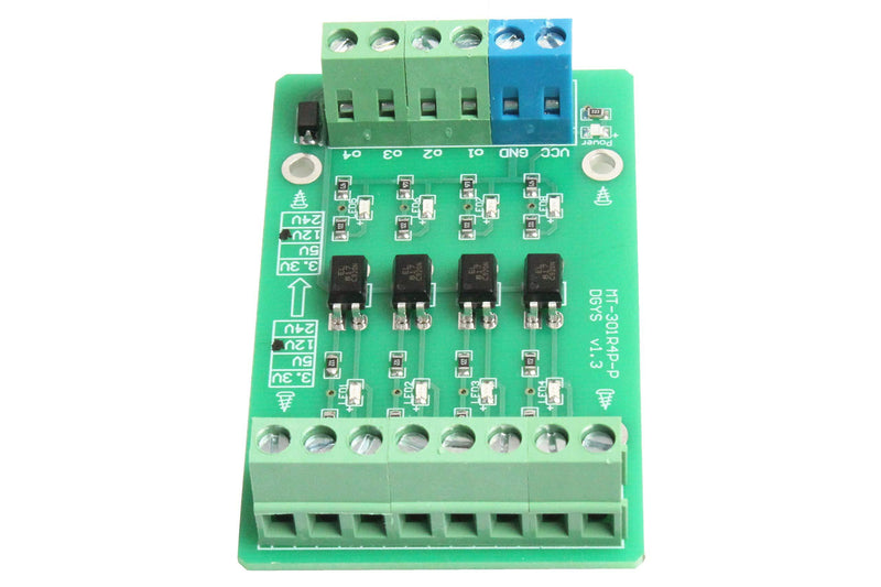 NOYITO 4-Channel Optocoupler Photoelectric Isolator Module Level Voltage Converter Module PLC Signal Converter Module PNP NPN to NPN (24V to 3.3V) 24V to 3.3V