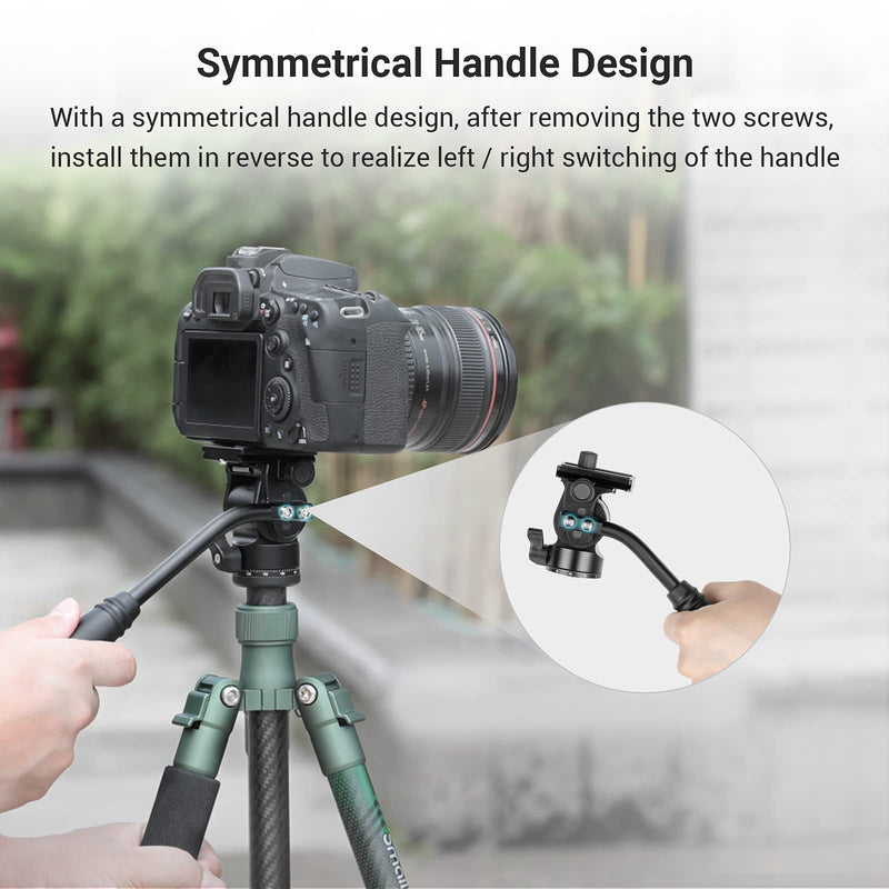 SmallRig Selection Tripod Fluid Head Pan Tilt Head with Quick Release Plate for Arca Swiss for Compact Video Cameras and DSLR Cameras -3259