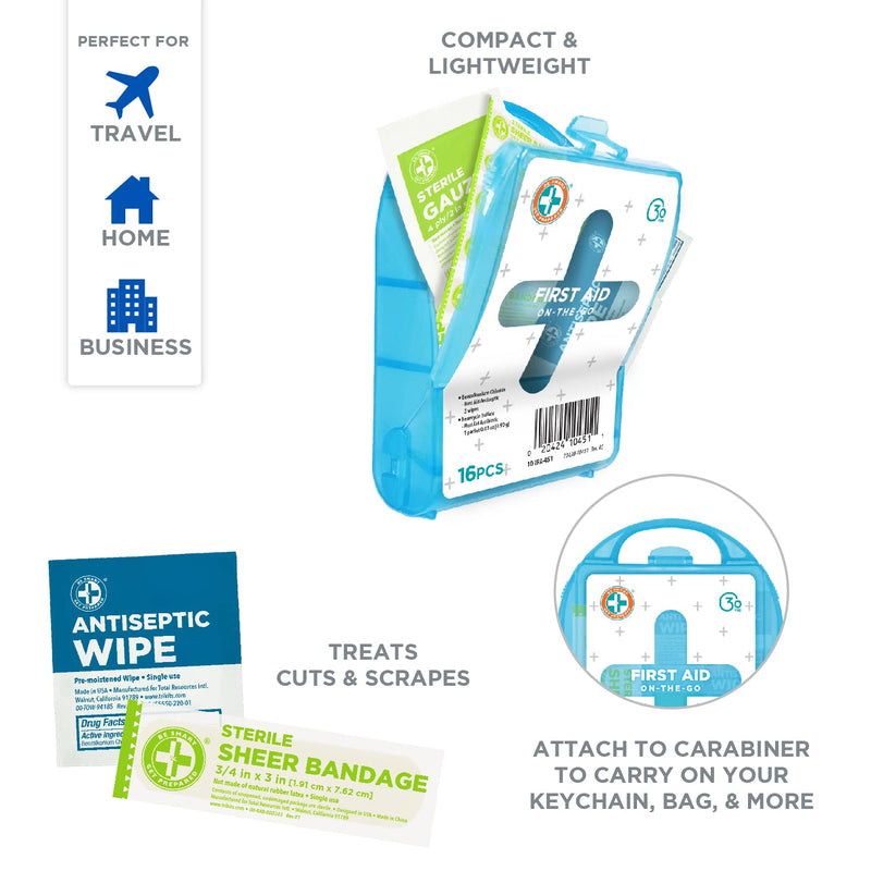 Be Smart Get Prepared Total Resources International "Let's Go Cuts & Scrapes" Compact First Aid Kit