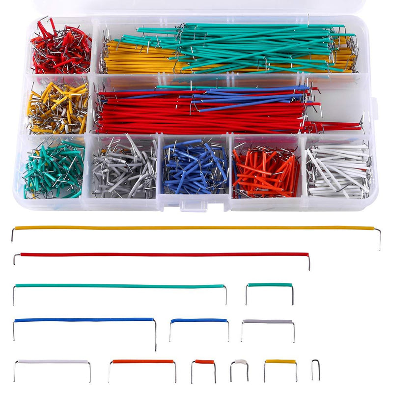 Aoicrie Jumper Wire Kit, 840 Pieces Preformed Breadboard Jumper Wire Kit,14 Lengths Assorted Jumper Wire for Breadboard Prototyping Solder Circuits 840Pieces Jumper Wire Kit